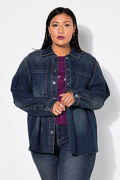 Studio Untold Hemdbluse Jeanshemd Oversize Shape Vintage-Optik günstig online kaufen