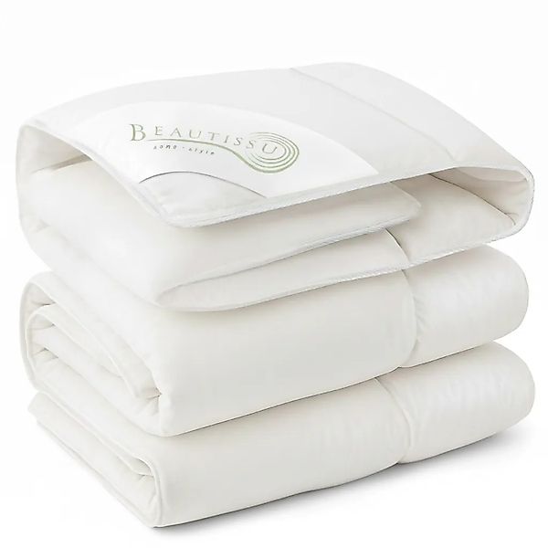 Beautissu BeauNuit DA Bettdecke 135x200cm Weiß günstig online kaufen