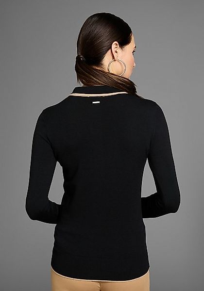 HECHTER PARIS Polokragenpullover mit dezenter Knopfleiste günstig online kaufen