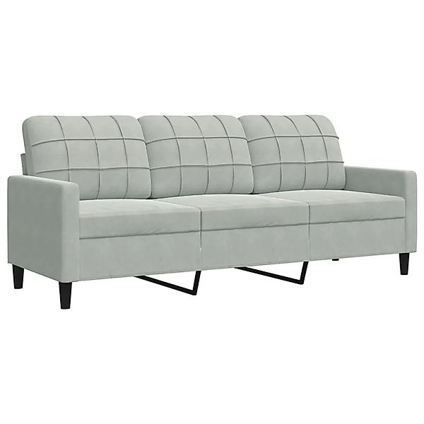 vidaXL 3-Sitzer-Sofa Hellgrau 180 cm Samt 4007634 günstig online kaufen
