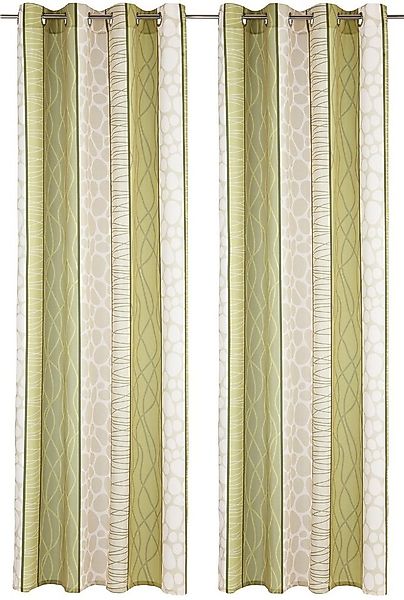 my home Vorhang Gosen (2 St), Ösen, blickdicht, Microfaser, Gardine, 2-er S günstig online kaufen