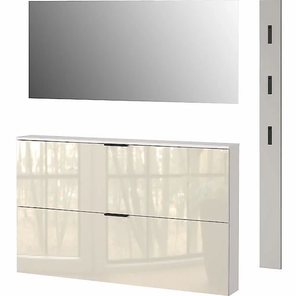 GERMANIA Garderoben-Set "Valega", (3 St.), inkl. Schuhschrank mit Glasfront günstig online kaufen
