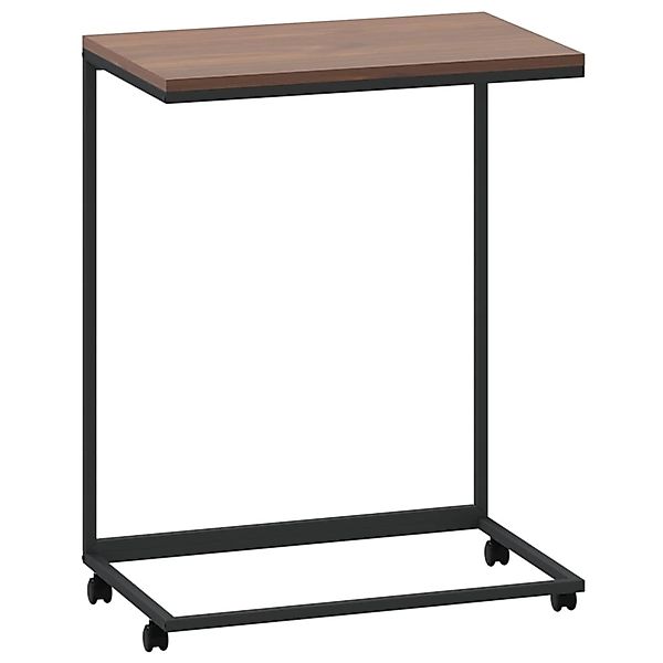 vidaXL Beistelltisch mit Rollen Schwarz 55x35x70 cm Holzwerkstoff Modell 1 günstig online kaufen