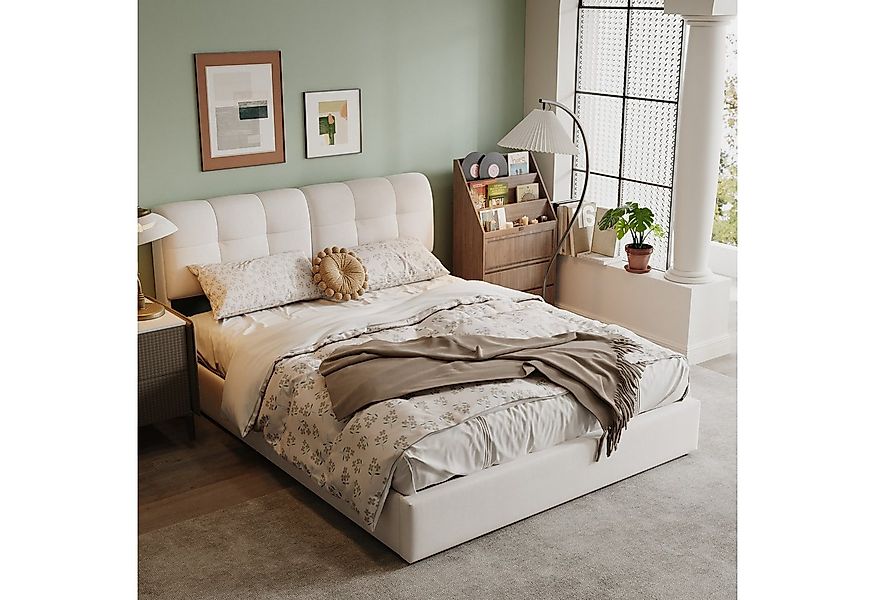 Gdood Polsterbett Stauraumbett Doppelbett, LED + Bettkasten (Hydraulisch an günstig online kaufen