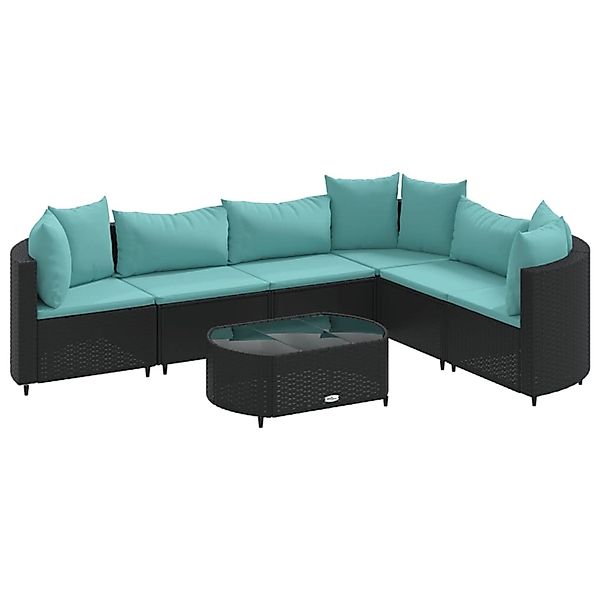 vidaXL Gartenlounge-Set 7-tlg. Garten-Sofagarnitur mit Kissen günstig online kaufen