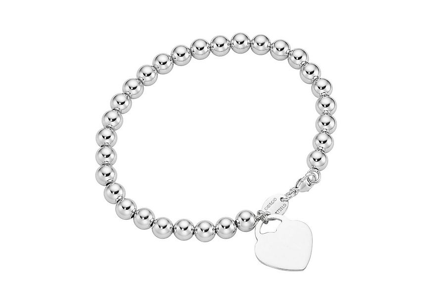 GIORGIO MARTELLO MILANO Armband Kugel Armband mit Behang Herz, Silber 925 günstig online kaufen