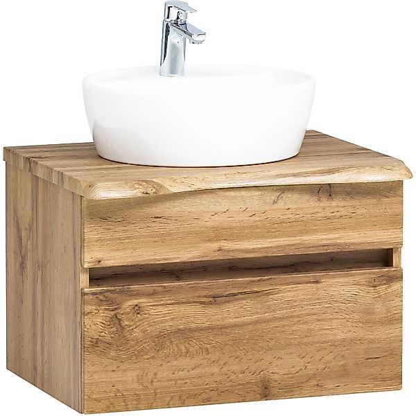 Held Möbel Einzelwaschtisch Trient 61 cm Eiche Natur Matt mit Softclose günstig online kaufen