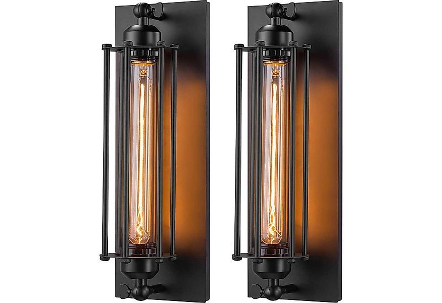 Rosnek LED Wandleuchte E27, Industrieller Stil, für Nachttisch Bar Restaura günstig online kaufen