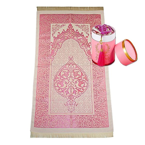 TeppichHome24 Teppich Gebetsteppich Taftstoff Rosa 65 günstig online kaufen