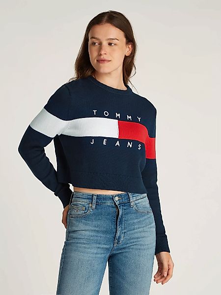 Tommy Jeans Strickpullover "TJW CENTER FLAG SWEATER EXT", mit Logo-Flag günstig online kaufen