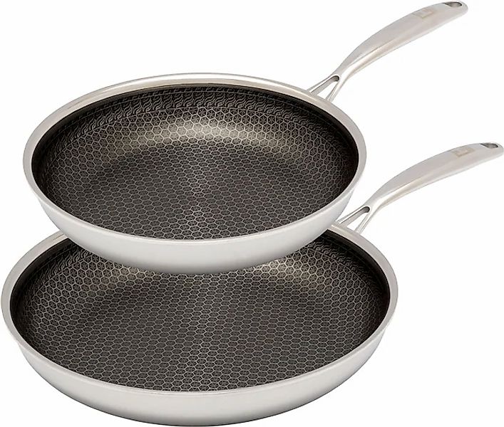 HENSSLERS Pfannen-Set Edelstahl Set, 1x Bratpfanne Ø 24 cm, 1x Bratpfanne Ø günstig online kaufen
