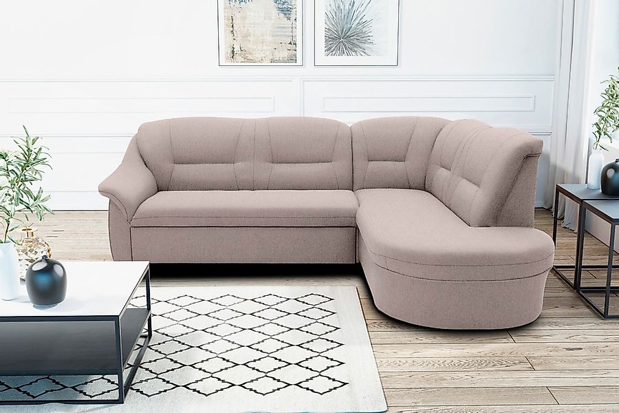 DOMO collection Ecksofa "Faenza für kleine Räume, Stellmaße 232,176cm, komf günstig online kaufen
