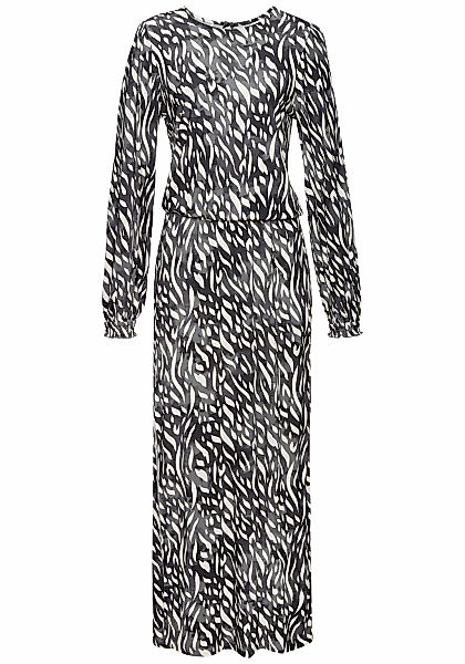 LASCANA Maxikleid, mit seitlichem Schlitz, Jerseykleid im Alloverprint günstig online kaufen