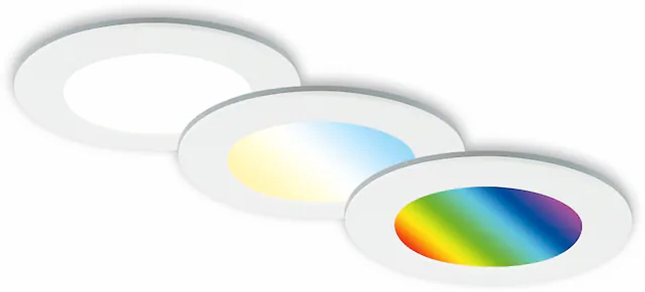Briloner Leuchten LED Einbauleuchte »3er Set LED Einbauleuchten RGB-CCT, we günstig online kaufen