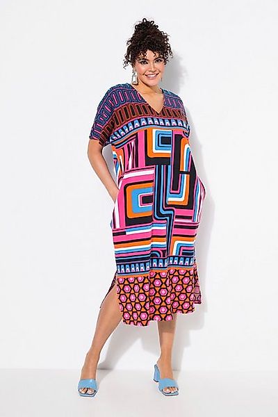 Ulla Popken Midikleid Jerseykleid grafischer Druck günstig online kaufen