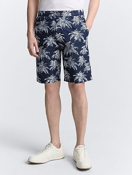 TOM TAILOR Bermudas Regular Chino Shorts mit Palmen-Print günstig online kaufen