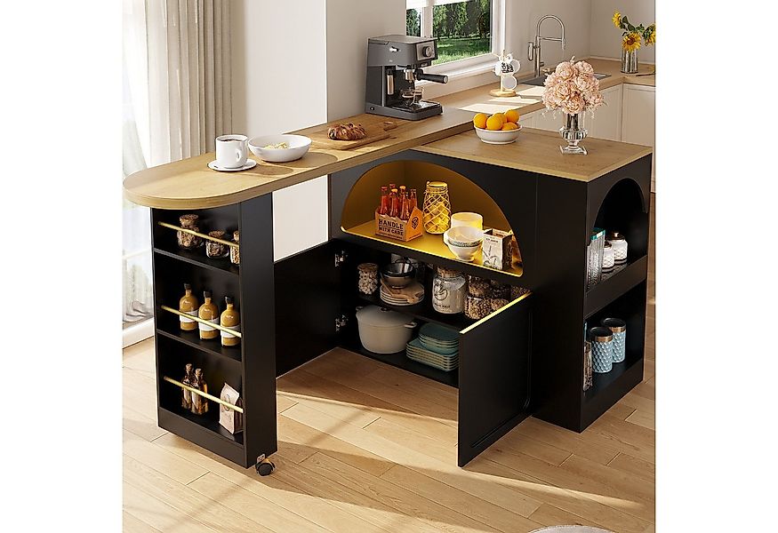 Flieks Bartisch mit 360° drehbar Tisch und LED-Beleuchtung (Set, 2-St., 135 günstig online kaufen