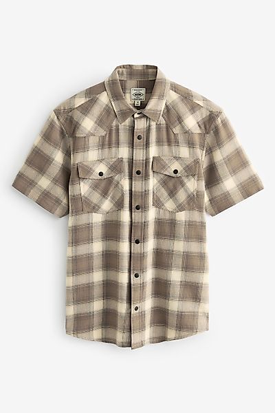 Next Kurzarmhemd Kurzärmeliges, kariertes Cowboyhemd mit günstig online kaufen