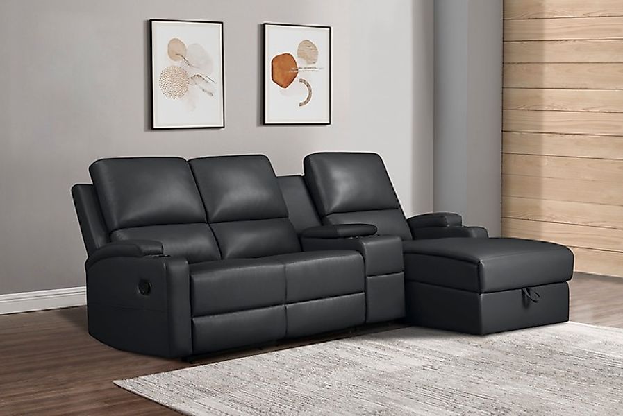 Home affaire Ecksofa »NAPORI Multimediasofa, 3er Kinosessel XXL, L-Form, 3 günstig online kaufen