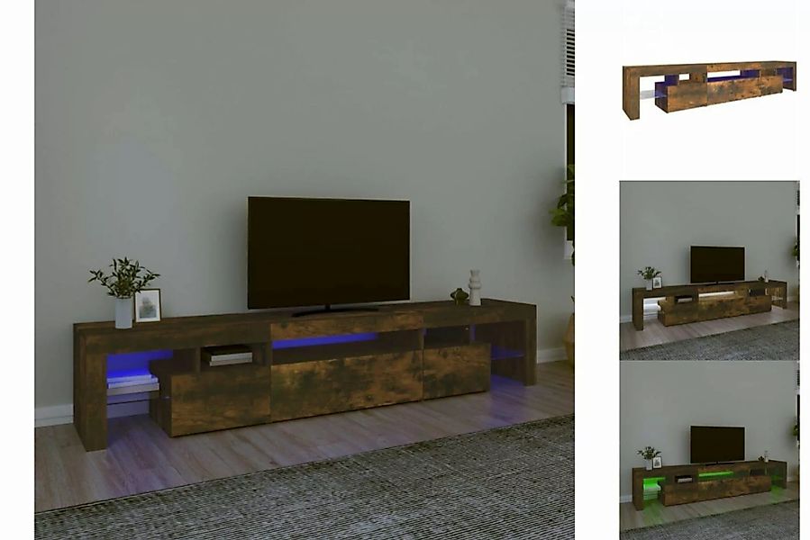 vidaXL TV-Schrank TV-Schrank mit LED-Leuchten Räuchereiche 215x36,5x40 cm L günstig online kaufen