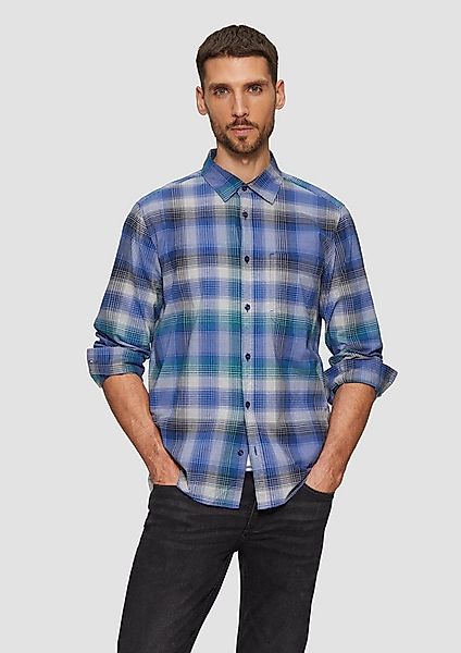 s.Oliver Langarmhemd Hemd Regular Fit: Kariertes Hemd aus Baumwollstretch m günstig online kaufen