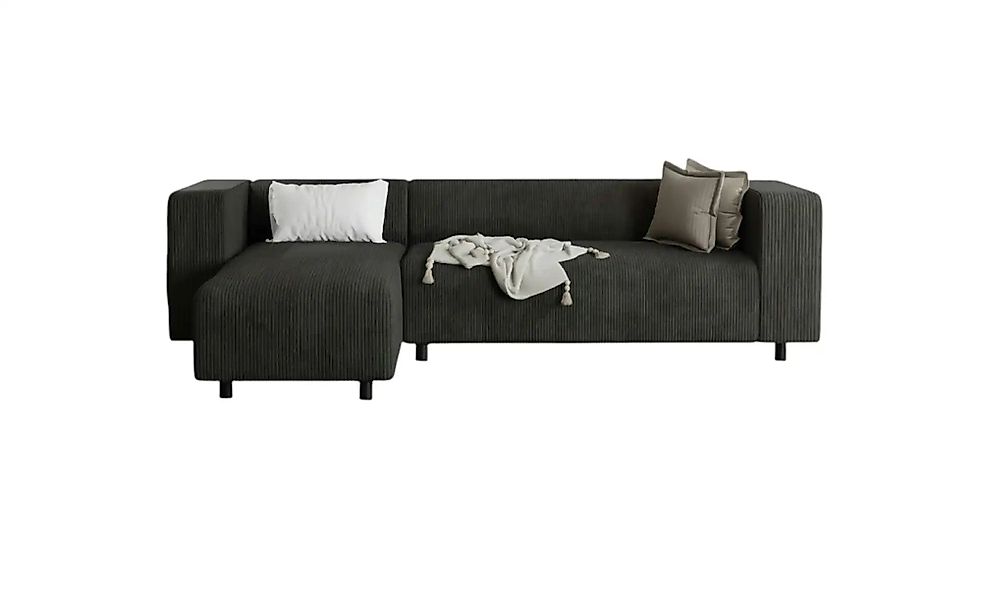 S-STYLE Ecksofa  Oskar ¦ schwarz ¦ Maße (cm): B: 240 H: 65 Polstermöbel > S günstig online kaufen