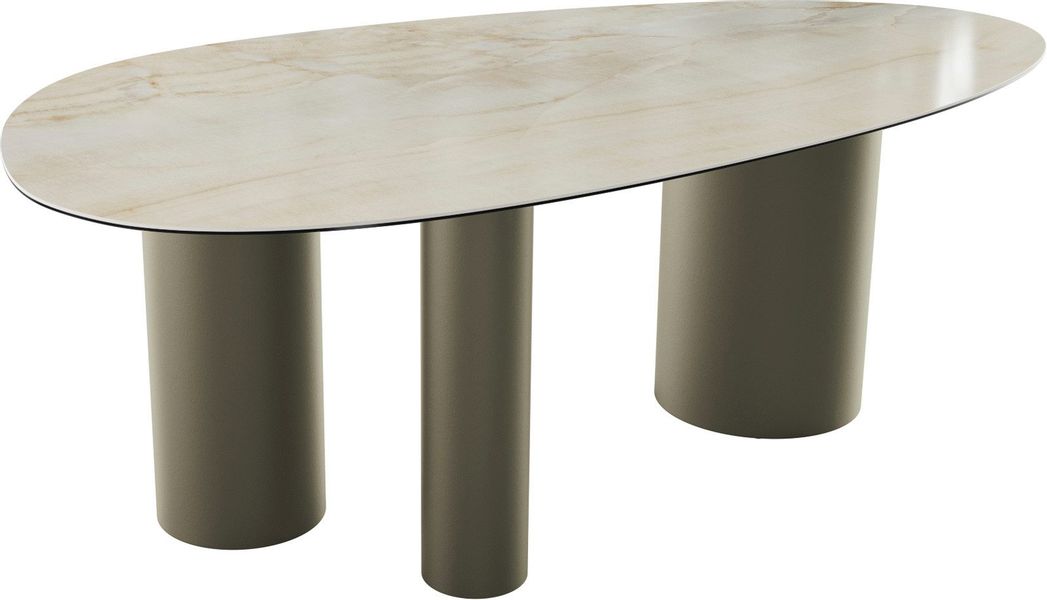 DELIFE Esstisch Edge, Oval Keramik Iris günstig online kaufen