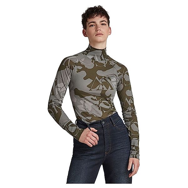 G-star Lecite Aop Slim Langarm-t-shirt S Charcoal Deco Camo günstig online kaufen