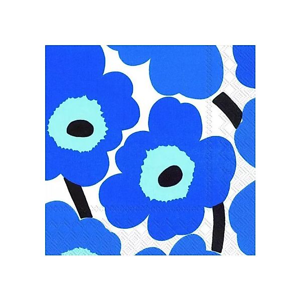 Unikko Serviette 40 x 40cm 20er Pack Blau günstig online kaufen