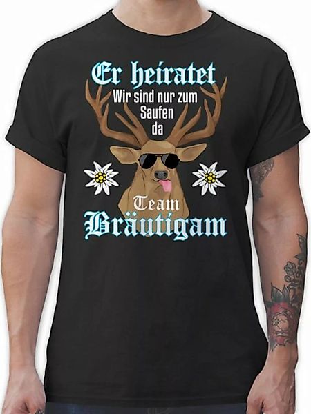 Shirtracer T-Shirt Team Bräutigam - Er Heiratet JGA Männer günstig online kaufen