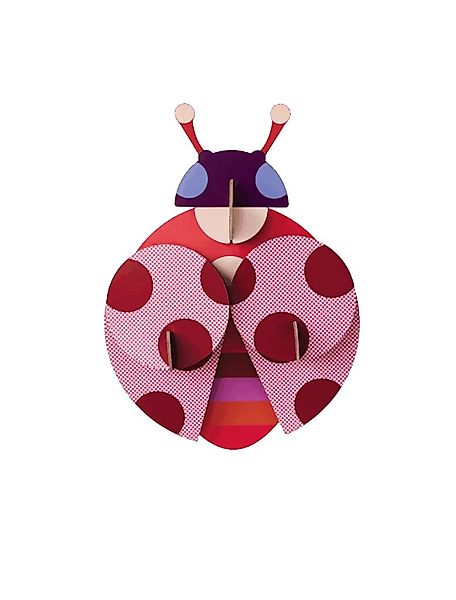 studio ROOF Wanddekoobjekt 3D Gepunkteter Marienkäfer günstig online kaufen