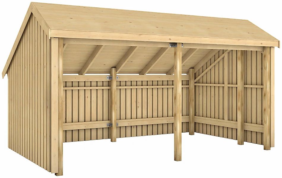 PLUS Gartenhaus "Multi" Gartenhaus 10,5 m², 2 Module offen, inkl. Dachpappe günstig online kaufen