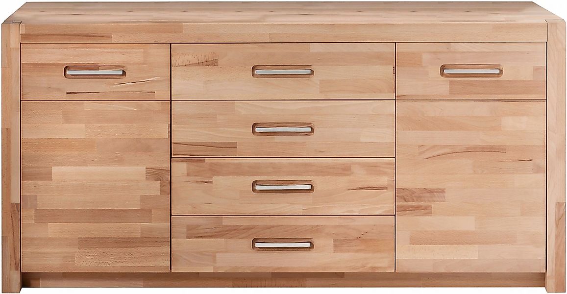 MCA living Sideboard "Fenja" 1 Stk. tlg. Massivholz, 4 Schubkästen, 2 Türen günstig online kaufen