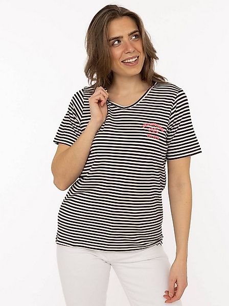 Zwillingsherz T-Shirt "Zwillingsherz" V-Neck, gestreift, kleines Motiv gest günstig online kaufen