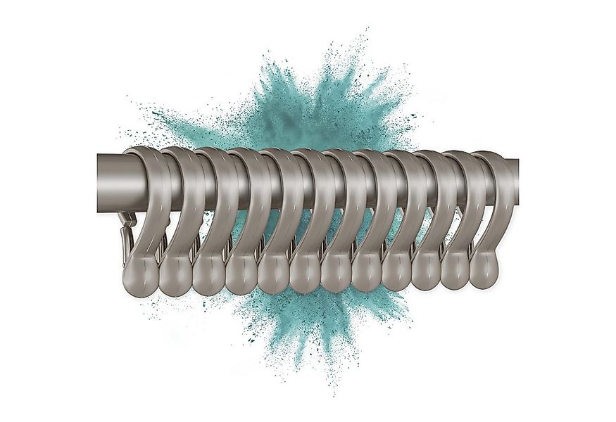 Erica Duschvorhangringe für Duschstange glänzend 12er Packung, (12) günstig online kaufen