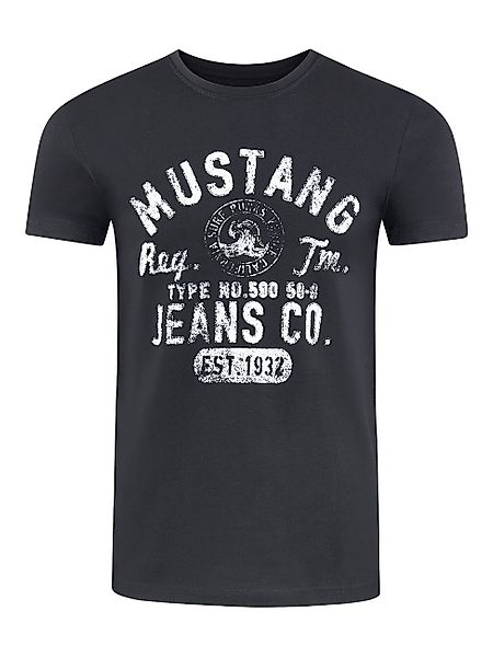 MUSTANG T-Shirt Herren Printshirt Regular Fit günstig online kaufen