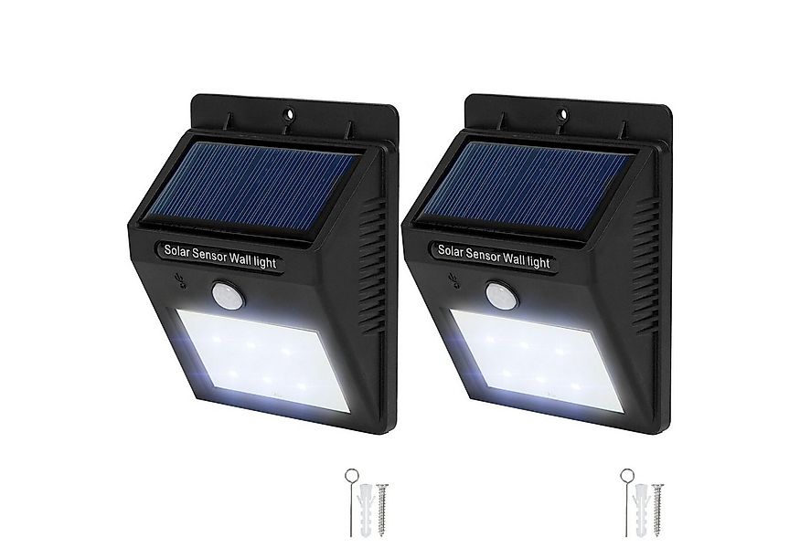 tectake LED Gartenstrahler 2er-Set Solarlampe mit Bewegungsmelder, Bewegung günstig online kaufen