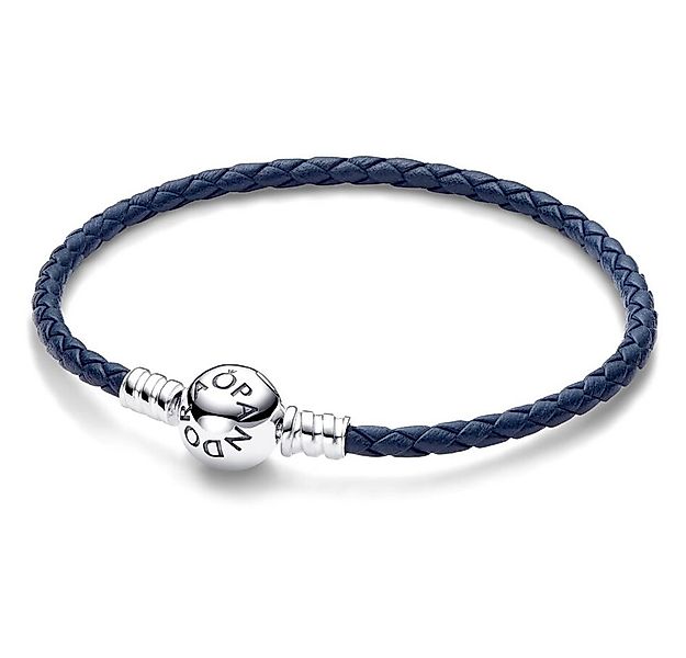 Pandora Silberarmband Damen-Leder Dunkelblau günstig online kaufen