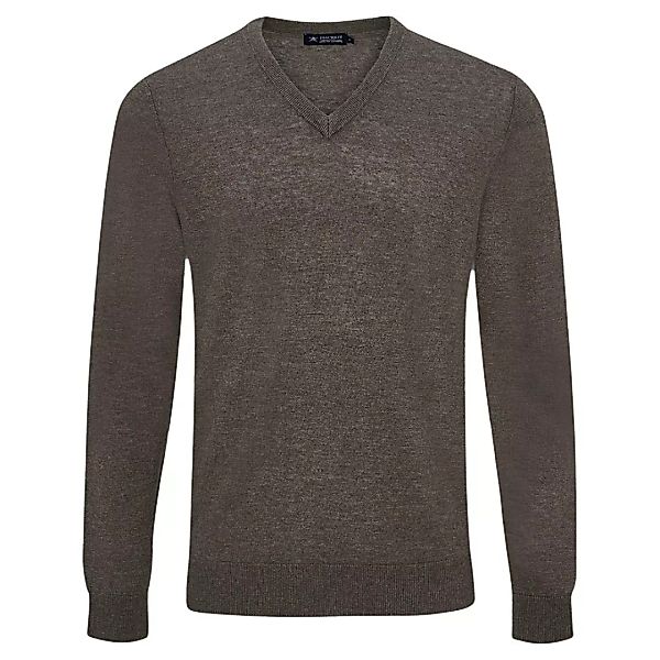 Hackett Wool Silk Cash V-ausschnitt Sweater 2XL Dark.Taupe günstig online kaufen