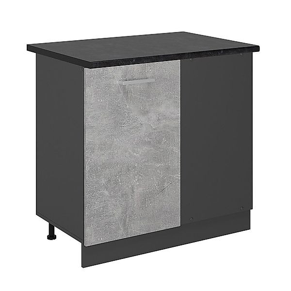 Vicco Eckunterschrank R-Line, Beton/Anthrazit, 86 cm, günstig online kaufen