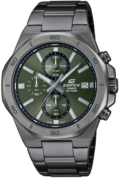 CASIO Chronograph Casio Edifice Herren-Chronograph Anthrazit/Grün günstig online kaufen