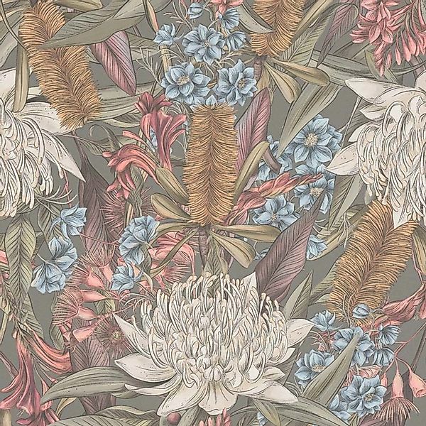 Bricoflor Vlies Blumentapete In Pastellfarben Tapete Mit Großen Blumen Im V günstig online kaufen