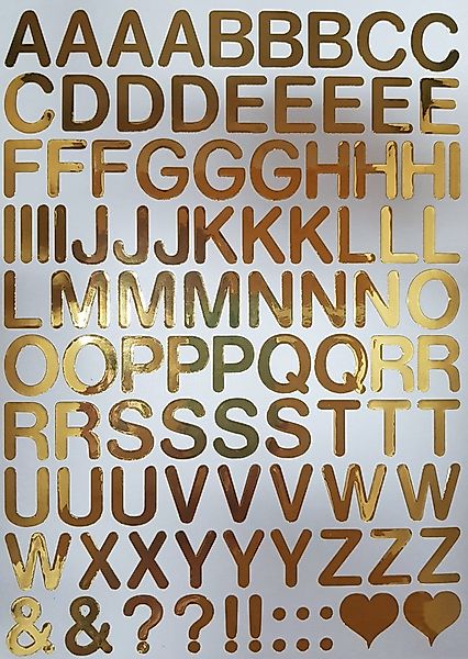 Wichelhaus Bild Buchstaben Set, Gold, selbstklebend günstig online kaufen