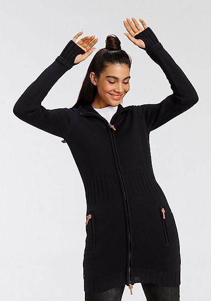 KangaROOS Kapuzenstrickjacke in schmeichelnder Longform günstig online kaufen