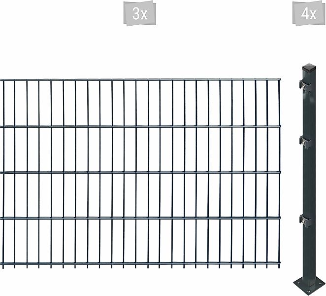 Arvotec Doppelstabmattenzaun "ESSENTIAL 83 zum Aufschrauben", Zaunhöhe 83 c günstig online kaufen
