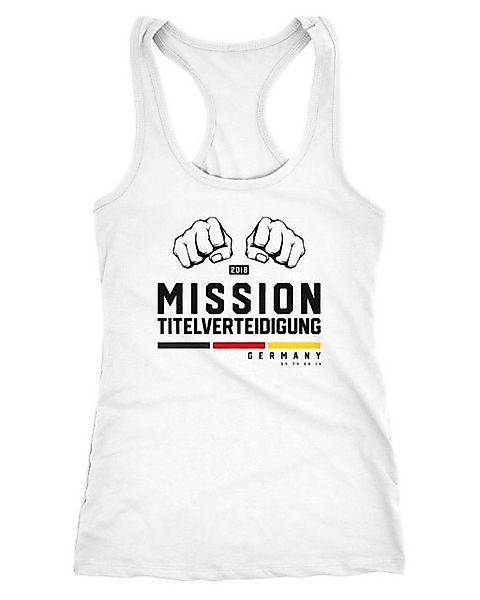 MoonWorks Tanktop Damen Racerback Tank-Top WM-Shirt Mission Titelverteidigu günstig online kaufen