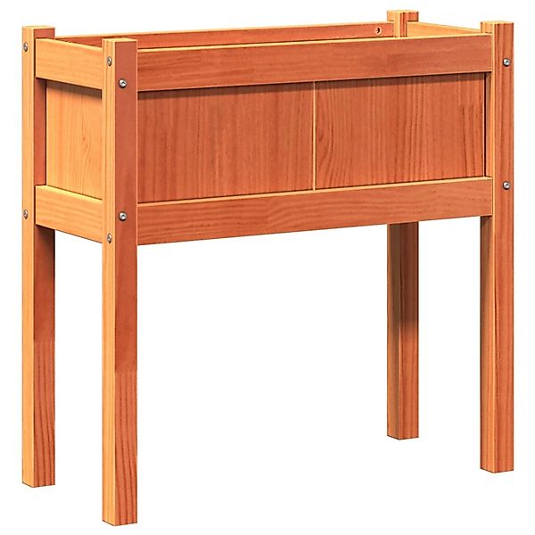 vidaXL Pflanzkübel mit Beinen Wachsbraun 70x31x70 cm Massivholz Kiefer 8375 günstig online kaufen