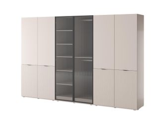 Compleo Kleiderschrank 6-Türen, gerifflete Front, geräumig günstig online kaufen