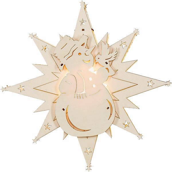 SAICO Original LED Fensterbild "Schneemann, inkl. LED-Leuchtmittel, warmwei günstig online kaufen