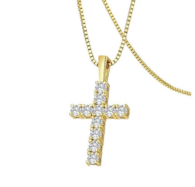 ROUGEMONT Kreuzkette Damen Moissanit Kreuz Halskette 1,0ct 925 Sterling Sil günstig online kaufen